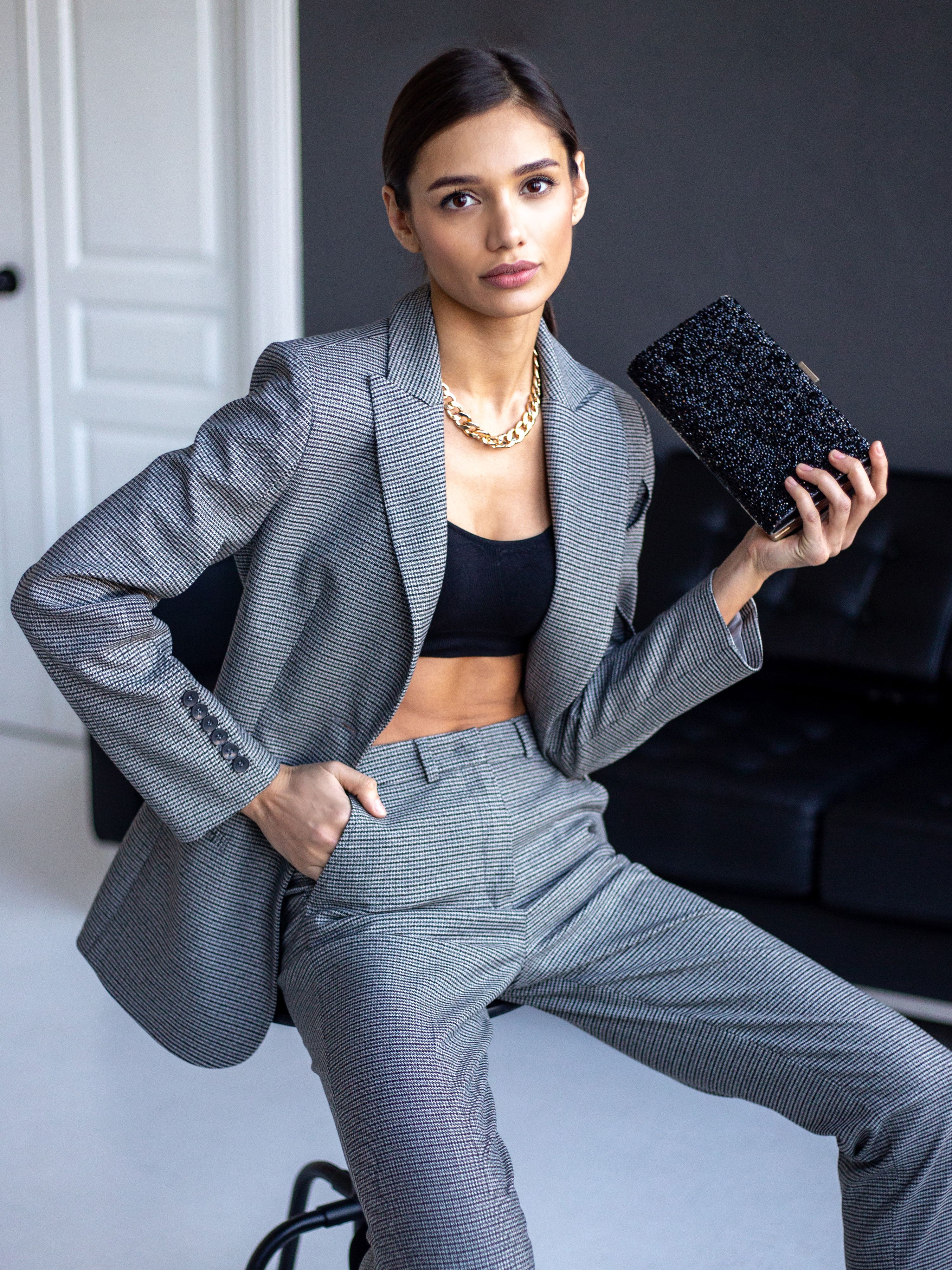 Blazer Cuadrille Gris